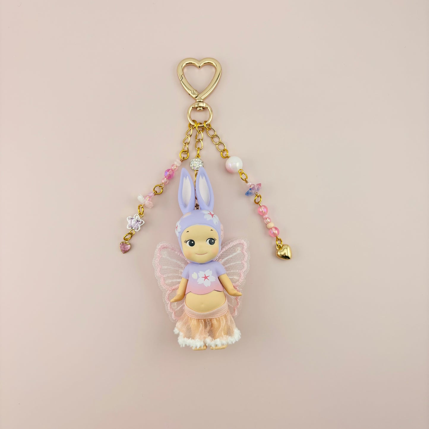 Rabbit Angel Charm Keychain