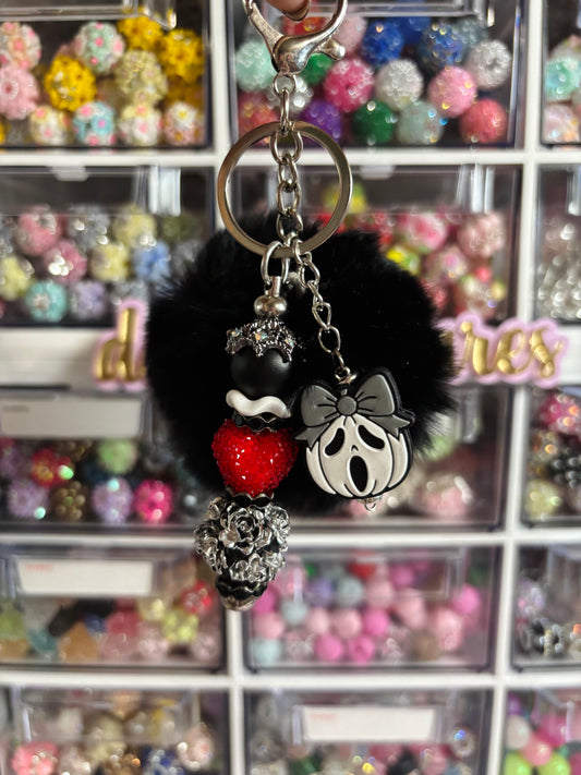 Spooky Pumpkin Ghost Keychain