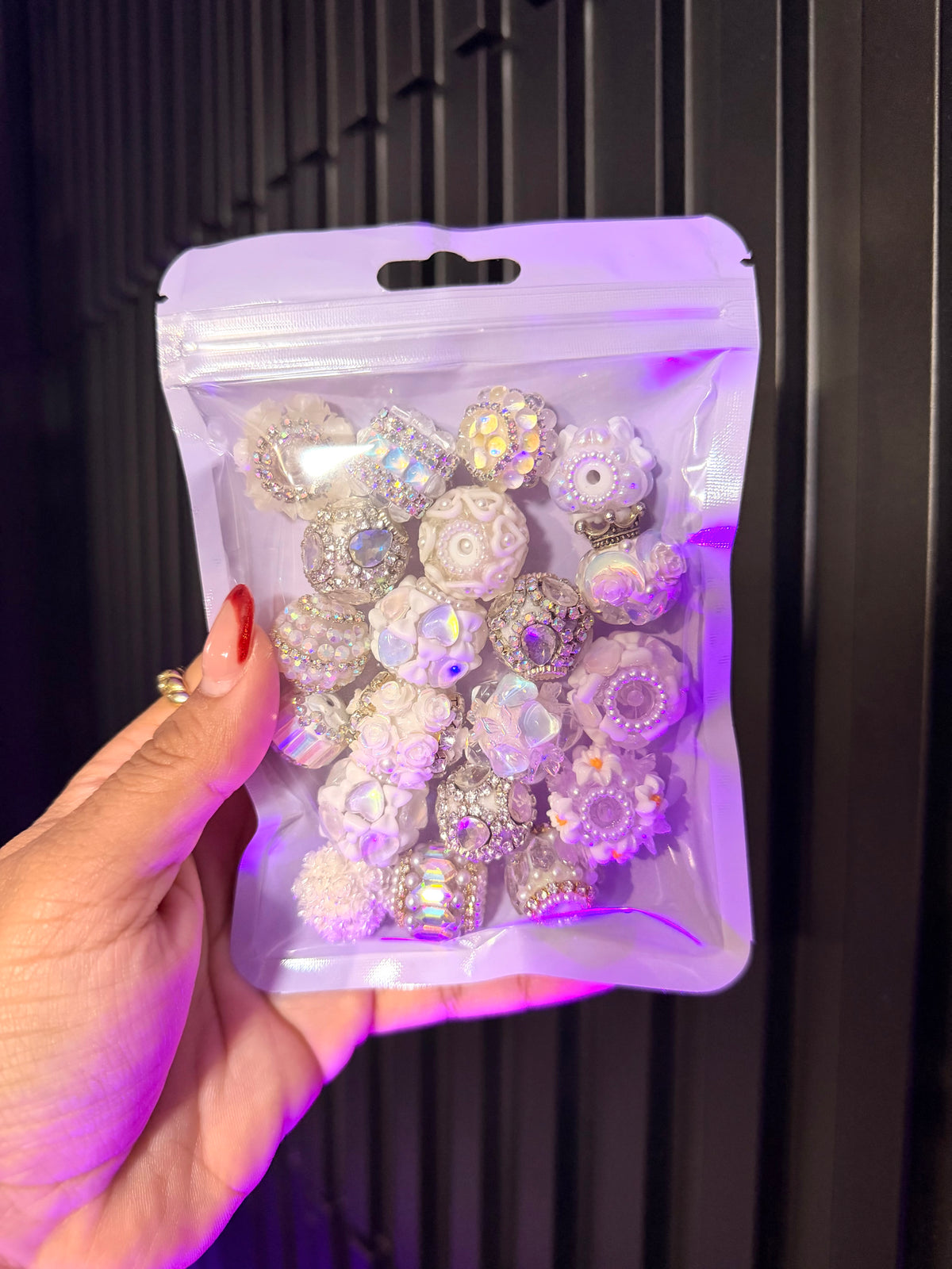 White Fancy Bead Mix