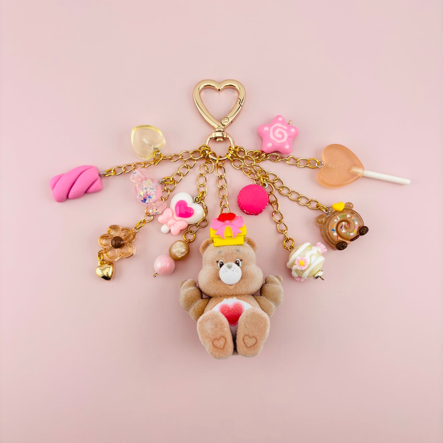 Rainbow Bear Charm Keychains