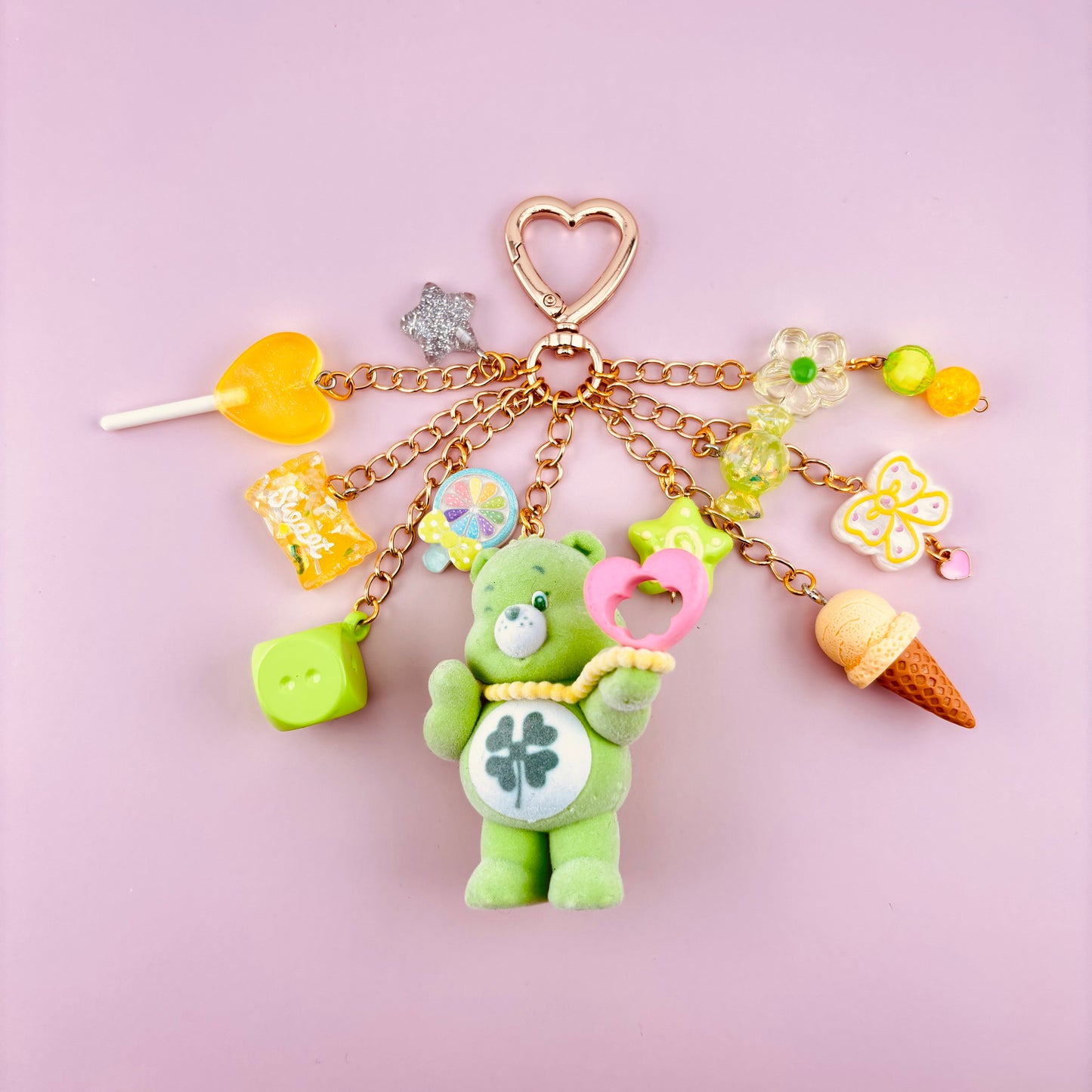 Rainbow Bear Charm Keychains