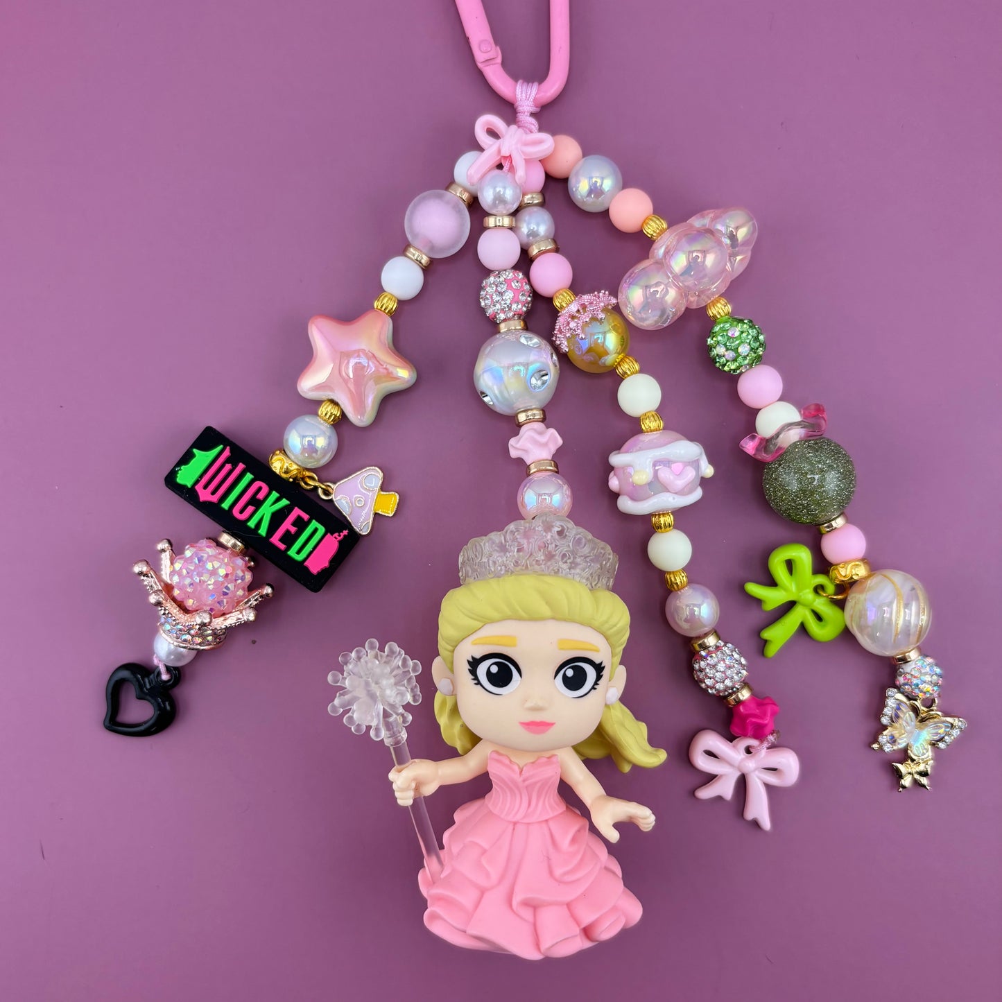 Pink Witch Bag Charm
