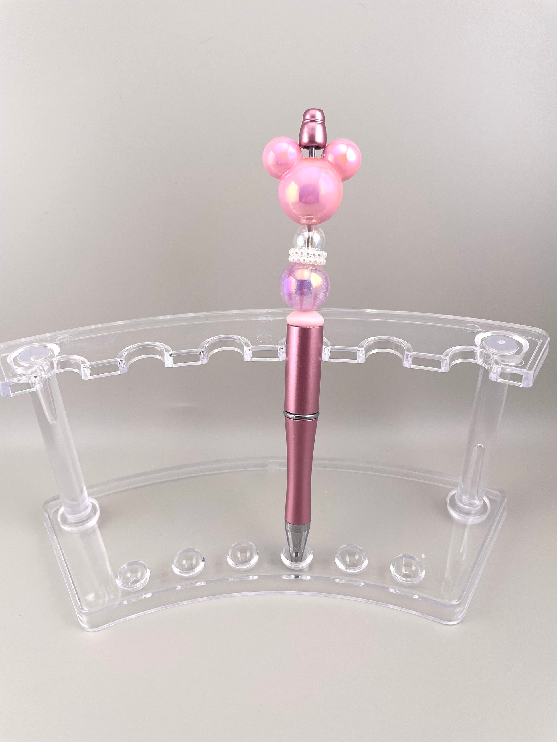 Pearl Mouse Head Pen | Pearl Pens | Focal Pens | Delatreasures | Glitter Pens | Mouse Head Pen | Beadable Pens | Coquette