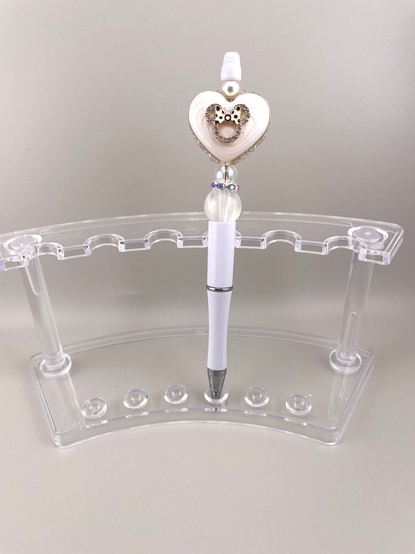 Pearl Mouse Head Pen | Pearl Pens | Focal Pens | Delatreasures | Glitter Pens | Mouse Head Pen | Beadable Pens | Coquette