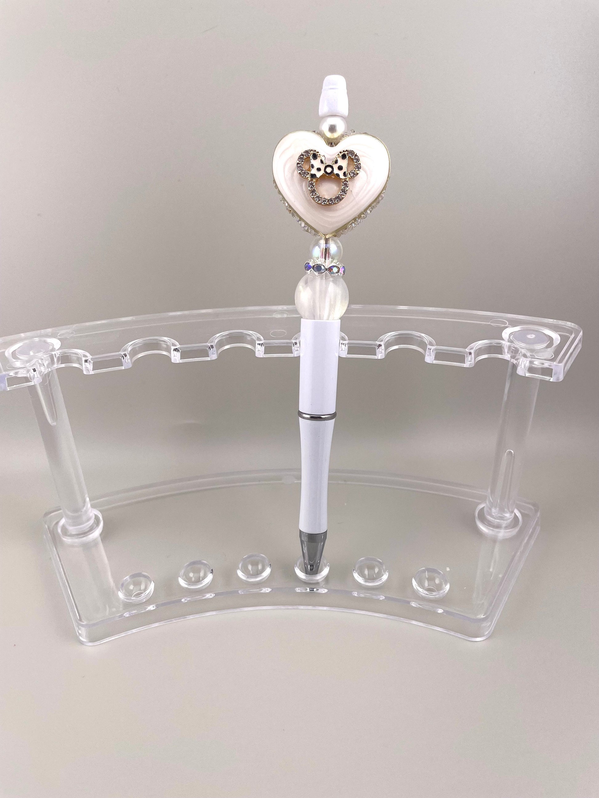 Pearl Mouse Head Pen | Pearl Pens | Focal Pens | Delatreasures | Glitter Pens | Mouse Head Pen | Beadable Pens | Coquette