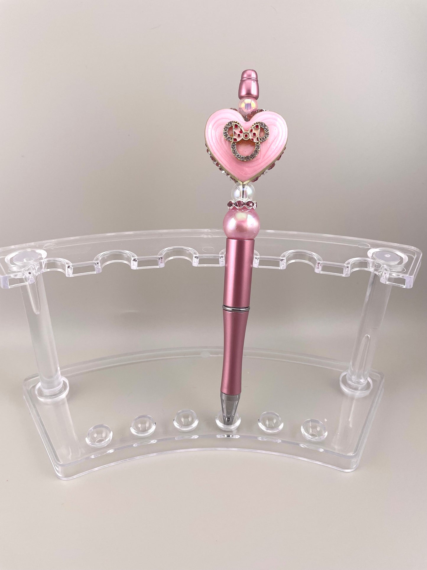 Pearl Mouse Head Pen | Pearl Pens | Focal Pens | Delatreasures | Glitter Pens | Mouse Head Pen | Beadable Pens | Coquette