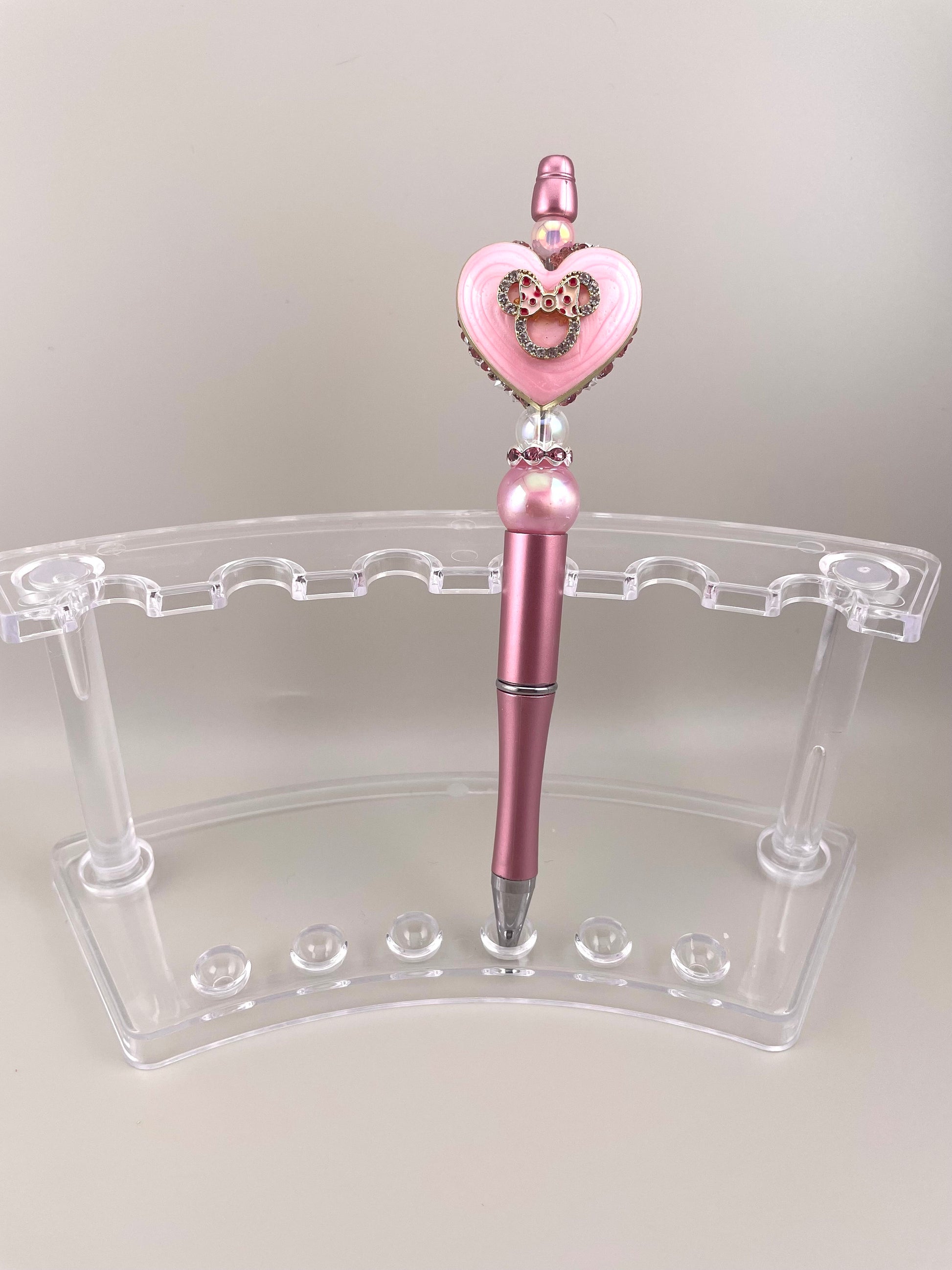 Pearl Mouse Head Pen | Pearl Pens | Focal Pens | Delatreasures | Glitter Pens | Mouse Head Pen | Beadable Pens | Coquette