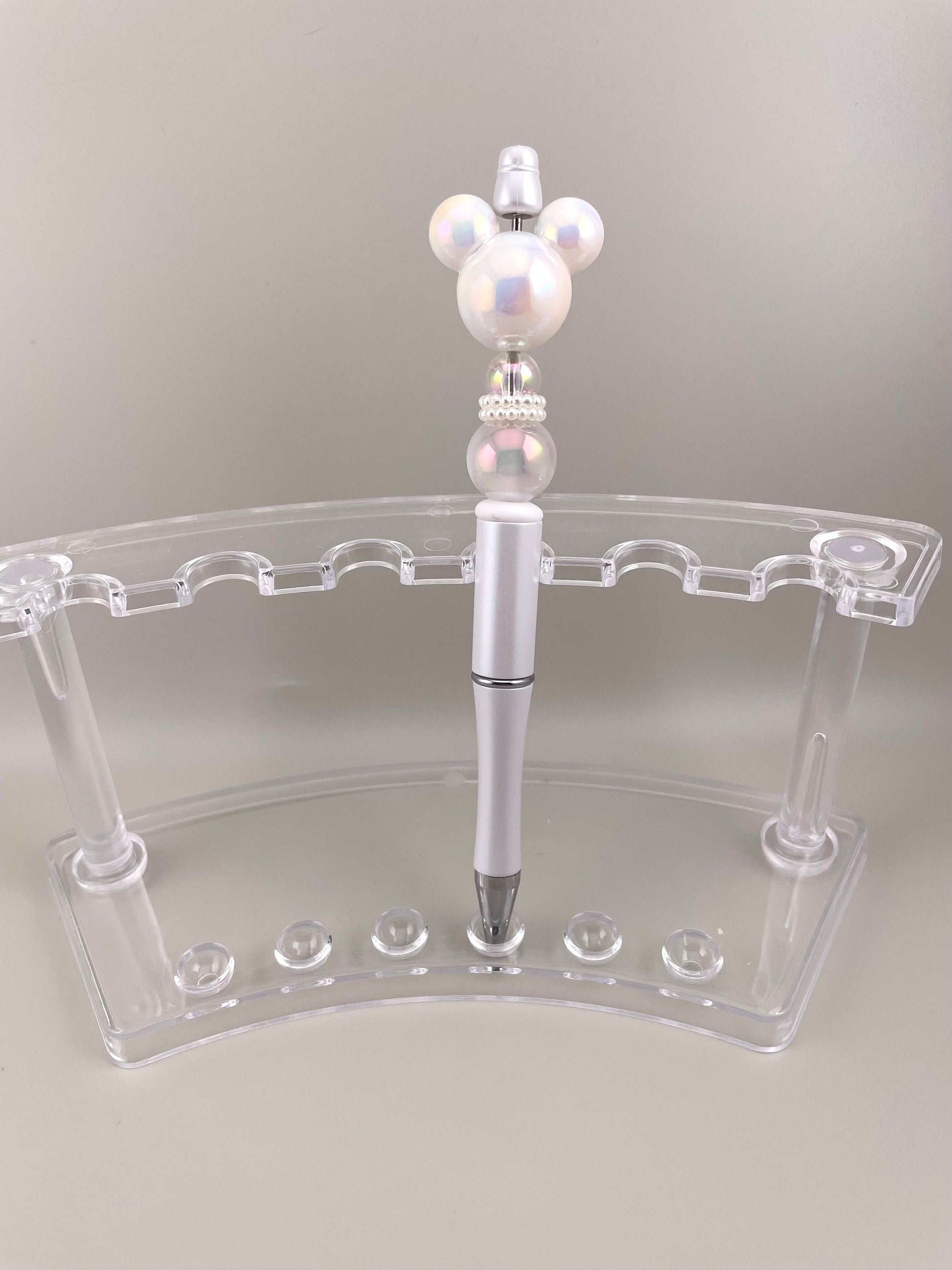 Pearl Mouse Head Pen | Pearl Pens | Focal Pens | Delatreasures | Glitter Pens | Mouse Head Pen | Beadable Pens | Coquette