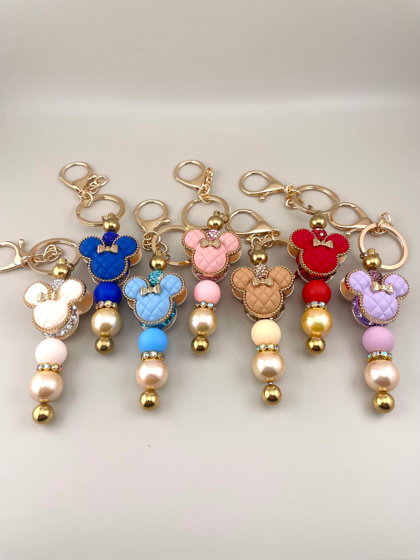 Mouse Key Chains | DelaTreasures | Custom Keychains| Metal Keychains | Beadable Key chains | Keychain Bar | Focal Keychain