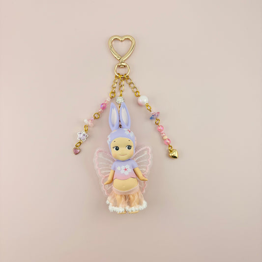 Rabbit Angel Charm Keychain