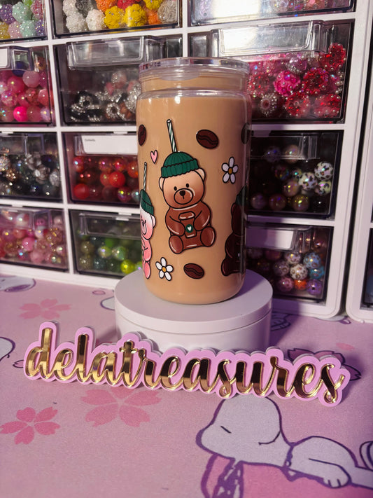 Coffee Bear Acrylic Snowglobe