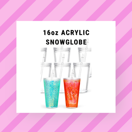 16oz Acrylic Snowglobe