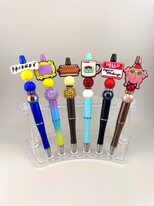 Coffee Shop Pens | Friends Inspired Pens | NYC Pens | Beadable Pens | Focal Pens | Custom Pens