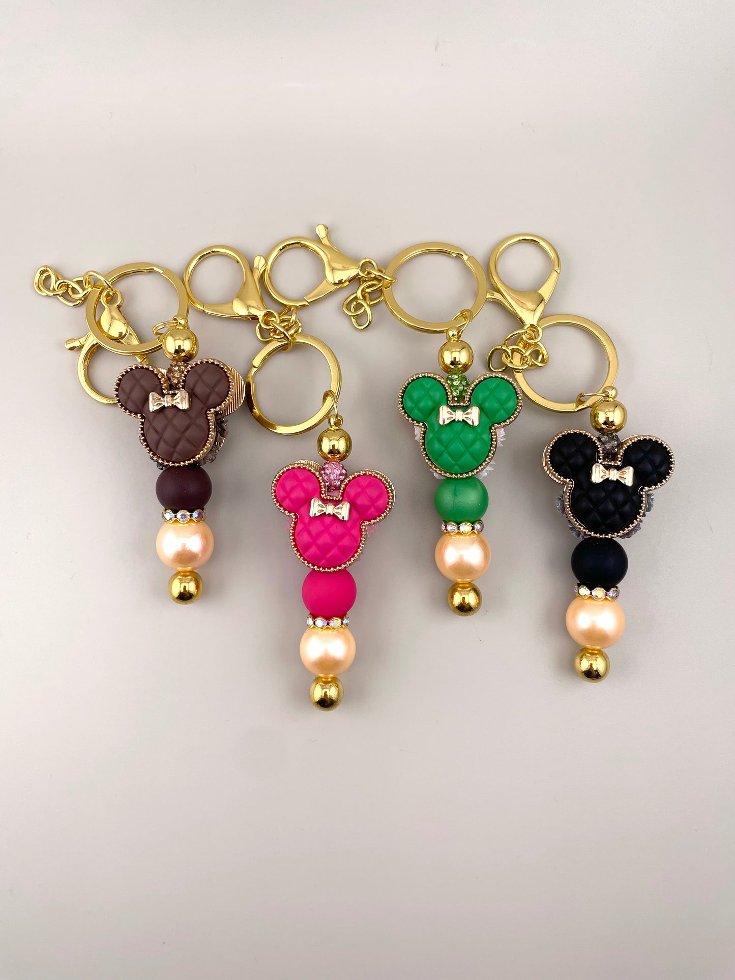 Mouse Key Chains |  DelaTreasures | Custom Keychains| Metal Keychains | Beadable Key chains | Keychain Bar | Focal Keychain
