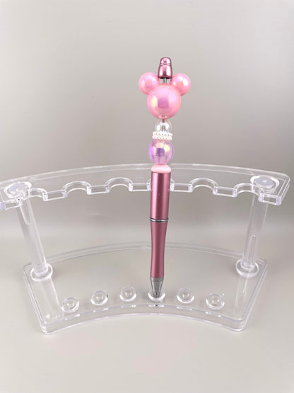 Pearl Mouse Head Pen | Pearl Pens | Focal Pens | Delatreasures | Glitter Pens | Mouse Head Pen | Beadable Pens | Coquette