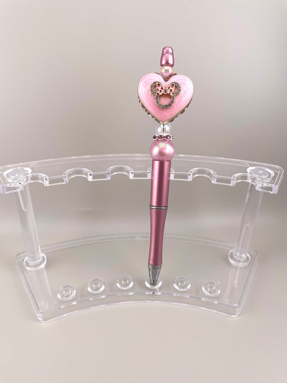 Pearl Mouse Head Pen | Pearl Pens | Focal Pens | Delatreasures | Glitter Pens | Mouse Head Pen | Beadable Pens | Coquette