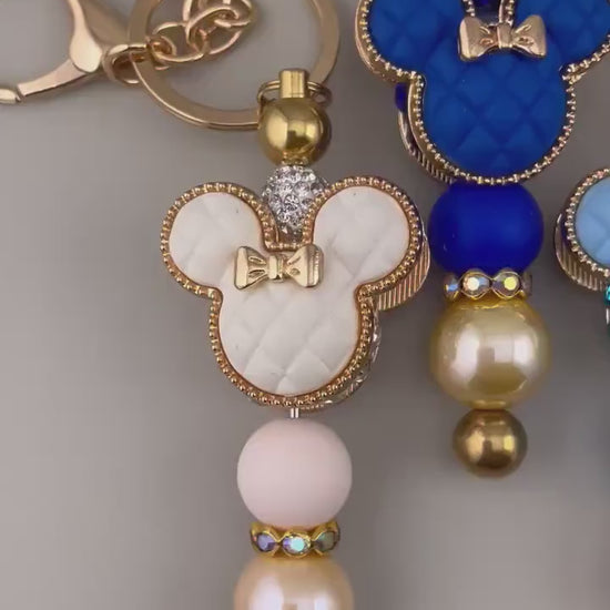 Mouse Key Chains |  DelaTreasures | Custom Keychains| Metal Keychains | Beadable Key chains | Keychain Bar | Focal Keychain