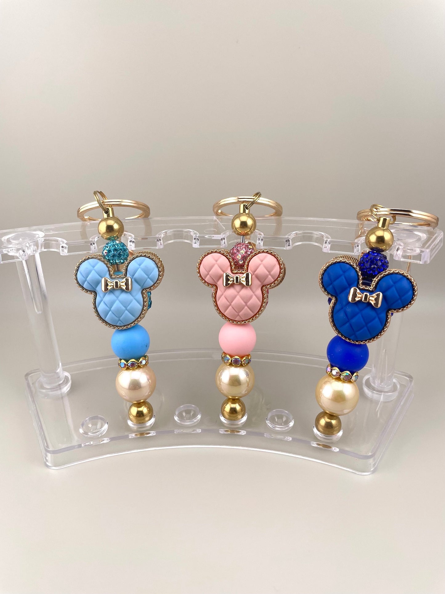 Mouse Key Chains | DelaTreasures | Custom Keychains| Metal Keychains | Beadable Key chains | Keychain Bar | Focal Keychain