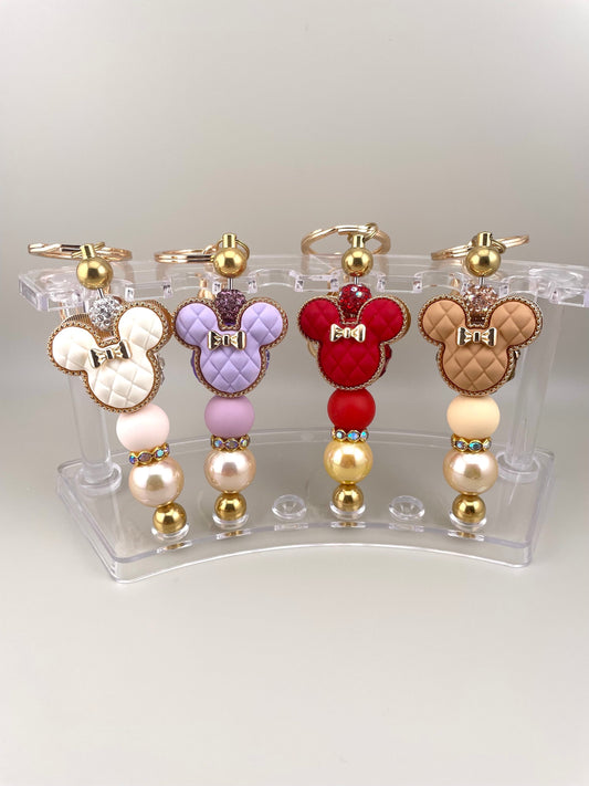 Mouse Key Chains | DelaTreasures | Custom Keychains| Metal Keychains | Beadable Key chains | Keychain Bar | Focal Keychain